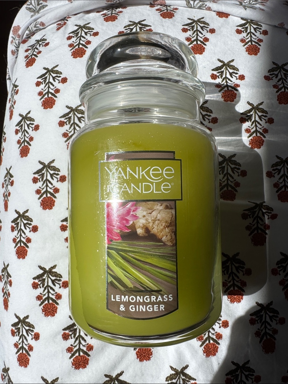 Yankee Candle Retired Lemongrass & Ginger Jar Candle - Light Green